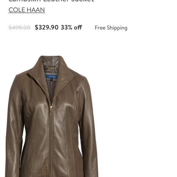 Cole Haan leather jacket - Picture 3 of 5